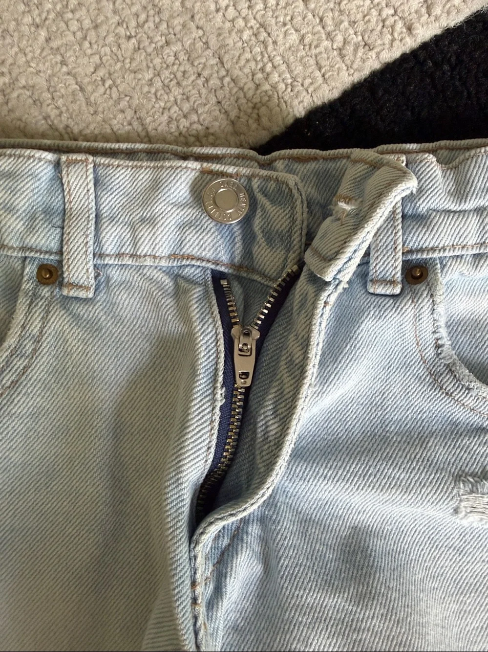 Zara Girls Ripped Denim Shorts